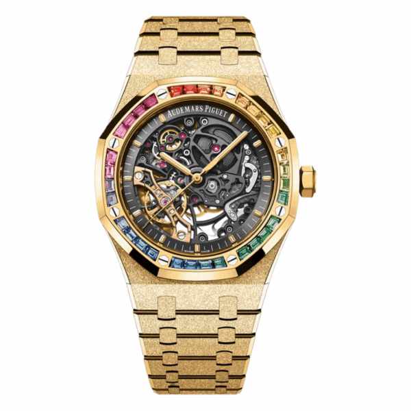 AP Royal Oak Frosted Gold Double Balance Wheel Openworked 15412BA.YG.1224BA.01-B