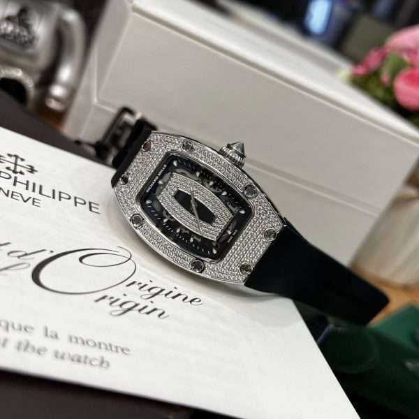 Richard Mille Replica Watch RM007 Black Dial Full CZ 36mm