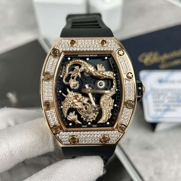 Richard Mille RM057 Jackie Chan Replica Watch With Full Diamonds 44mm