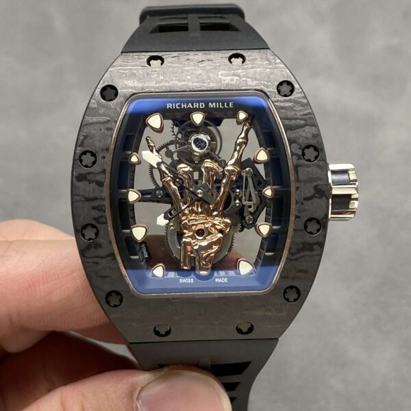Richard Mille Replica 11 Watch RM66 Ultra Light Carbon Rose Gold Wrapped Refine 42.7mm