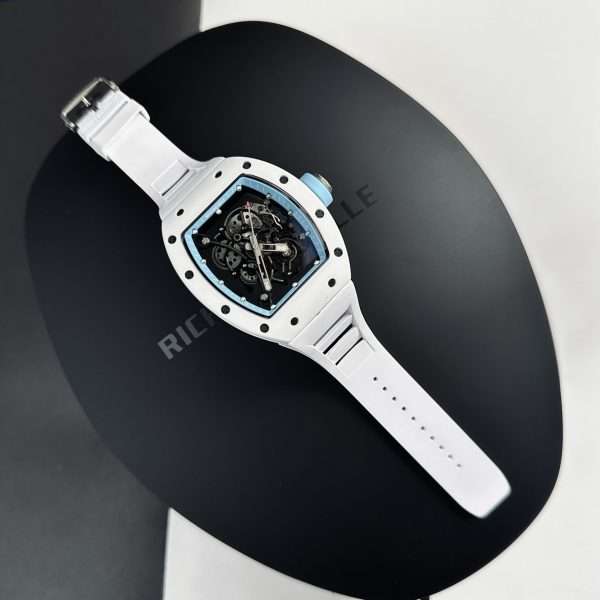 Richard Mille Replica 1:1 Watch RM055 Ceramic Bubba Wasson Blue Factory BBR 45mm
