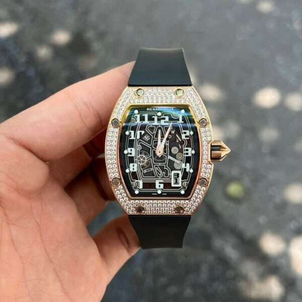 Richard Mille Replica Watch RM67 Black Dial Men’s Full Diamond 40mm