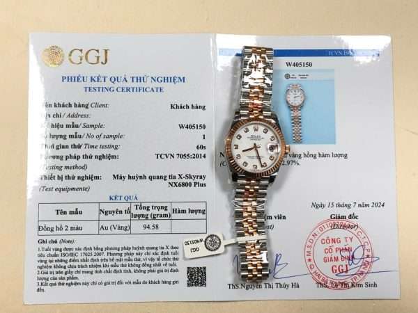 Rolex DateJust Replica 1:1 Watch Women’s Mother-of-Pearl Dial Gold Wrapped 31mm