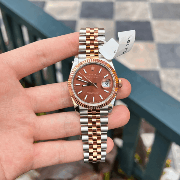 Rolex DateJust 18K Rose Gold Chocolate Dial GM Factory 36mm