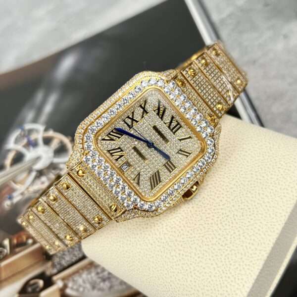 Cartier Santos Replica 1:1 Watch With Stone BV Factory 39.8mm