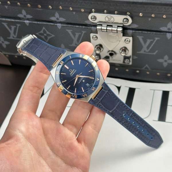 Omega Constellation Best Replica Watch Bezel Ceramic Blue VS Factory 41mm