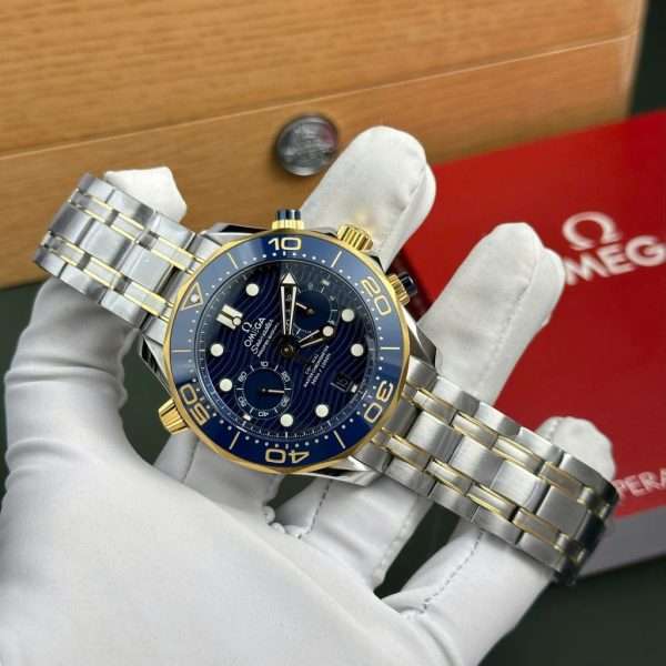 Omega Best Copies Watch Seamaster Diver 300M Chronograph Dial Blue N1 Factory 44mm